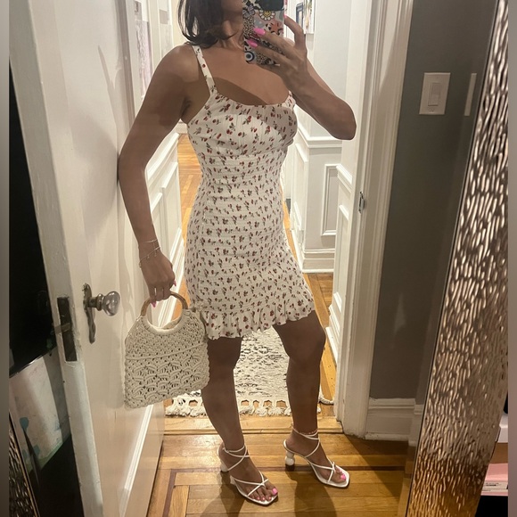 Abercrombie & Fitch cherry ruched smocked mini dress - Picture 6 of 6